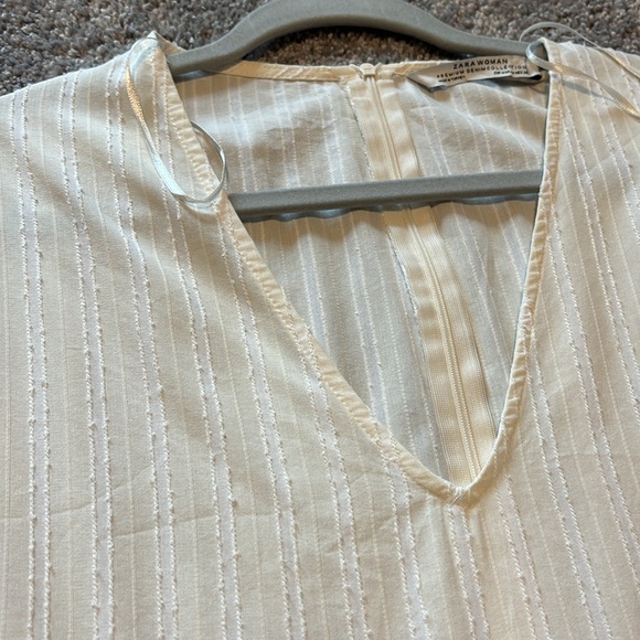 Zara Asymmetrical Drop waist Dress V-Neck size M - Picture 6 of 10